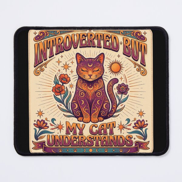 Item preview, Introverted But My Cat Understands designed and sold by The Quiet Canvas By Jacky.