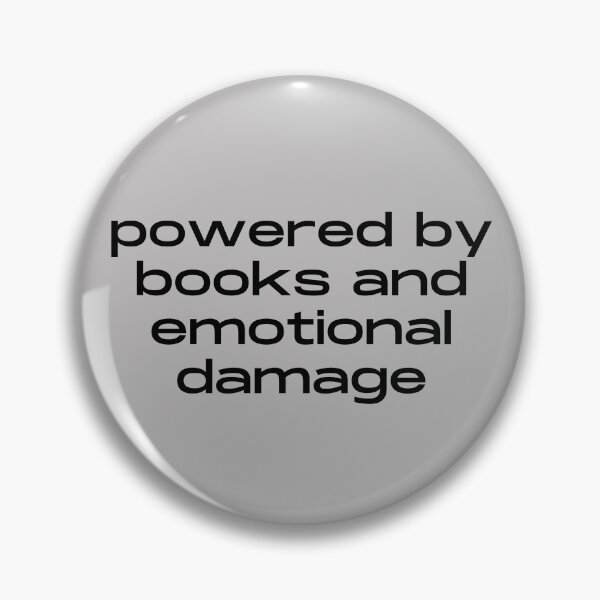 Item preview, Powered By Books And Emotional Damage Funny Minimalist Quote designed and sold by itsmostlyfine.