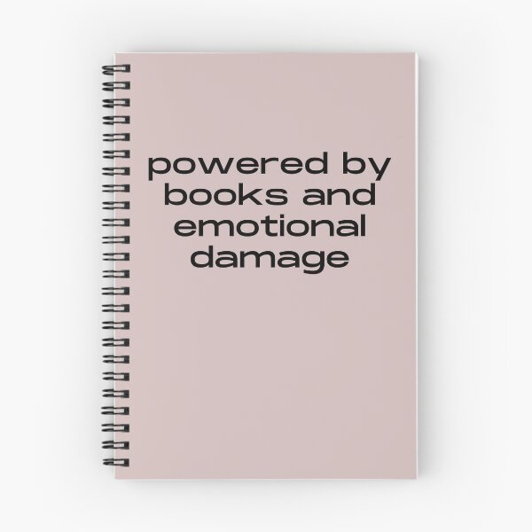 Item preview, Powered By Books And Emotional Damage Funny Minimalist Quote designed and sold by itsmostlyfine.