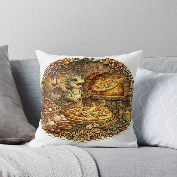 Item preview, Baby Dragon Pizza Chef | Cottagecore Woodland Pizzeria | Cozy Fantasy Kitchen | Pizza Lover Gift designed and sold by MrDev.