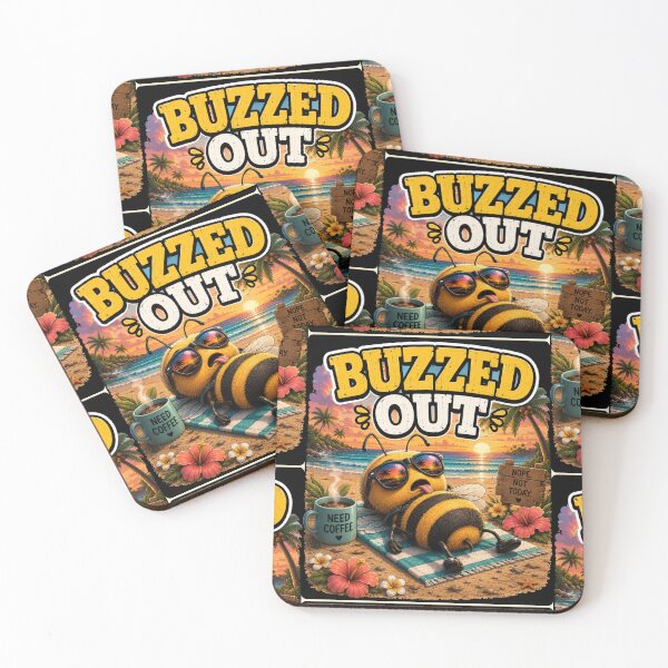 Artikelvorschau, Buzzed Out Funny Bee Design entworfen und verkauft von BagFactoryUK.
