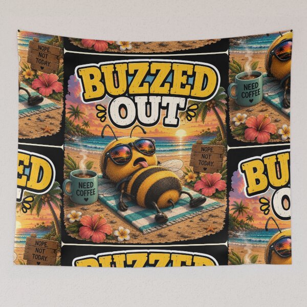 Item preview, Buzzed Out Funny Bee Design designed and sold by BagFactoryUK.