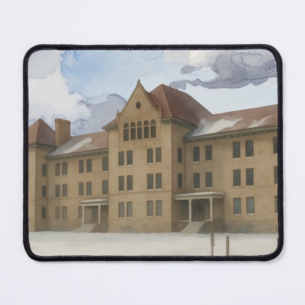 Item preview, Peoria State Hospital (Peoria, Illinois) Vintage-Style Watercolor designed and sold by GhostlyWorld.