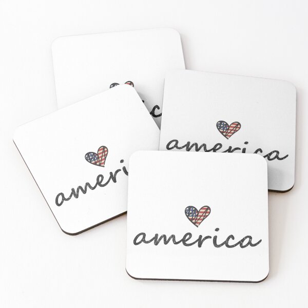 Item preview, Patriotic America Heart Typography Design designed and sold by LinaDesign Store.