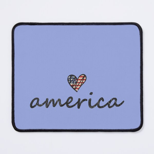 Item preview, Patriotic America Heart Typography Design designed and sold by LinaDesign Store.