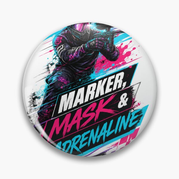 Item preview, Marker Mask & Adrenaline – Neon Paintball Player Design designed and sold by BadMary.