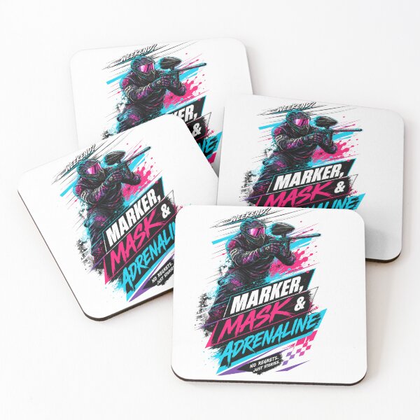 Item preview, Marker Mask & Adrenaline – Neon Paintball Player Design designed and sold by BadMary.