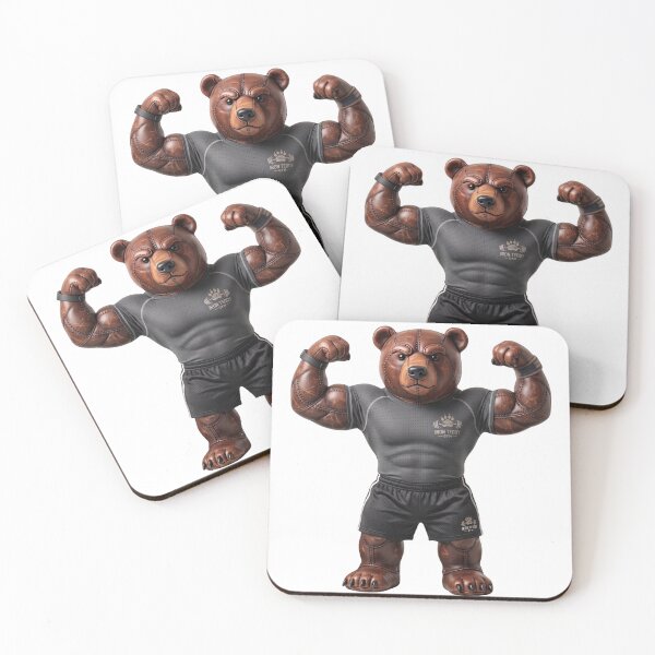 Item preview, Iron Teddy - Bodybuilder Leather Bear designed and sold by Woof-zil.