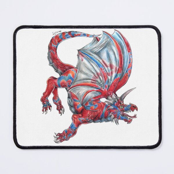 Item preview, Red and Blue and gray Dragon designed and sold by Camix-GirARTS.