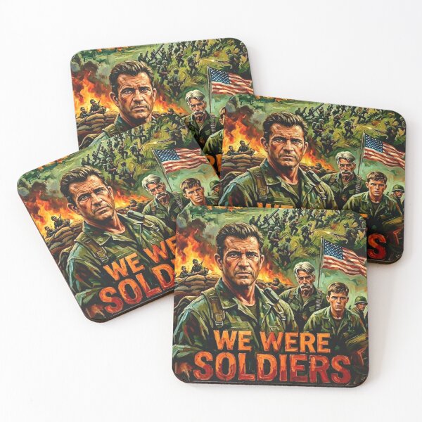 Item preview, We Were Soldiers Retro Vietnam War Military Action Tribute Art Movie Poster designed and sold by Art's Diner.