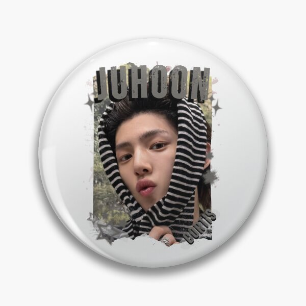 Item preview,  CORTISs Juhoon Kpop Boy Group Black and White Collage Digital Art Portrait designed and sold by AJUNICE STUDIO.