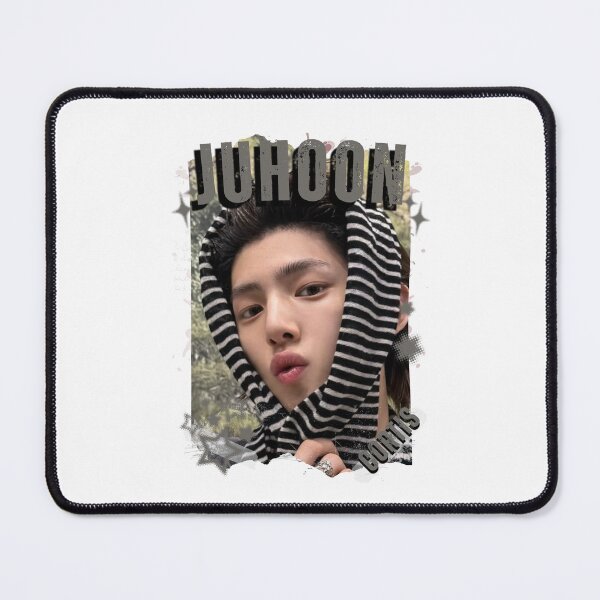Item preview,  CORTISs Juhoon Kpop Boy Group Black and White Collage Digital Art Portrait designed and sold by AJUNICE STUDIO.