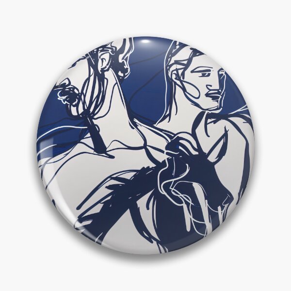 Item preview, Castor and Pollux, Greek mythology - Blue Abstract Art designed and sold by shadow-bloom.