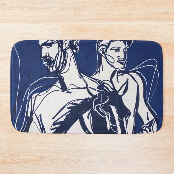 Item preview, Castor and Pollux, Greek mythology - Blue Abstract Art designed and sold by shadow-bloom.