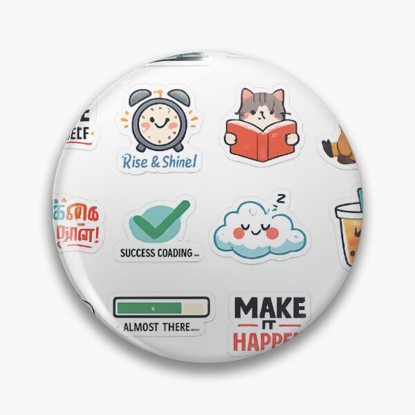 Item preview, Cute Motivational Sticker Pack Bundle designed and sold by SandudeStudio45.