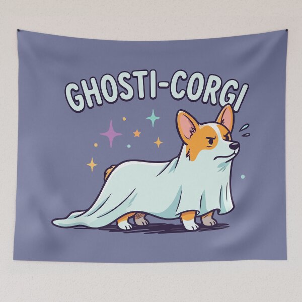 Item preview, Funny Ghosti-Corgi Cute Dog Halloween Costume designed and sold by Amir Faysal.