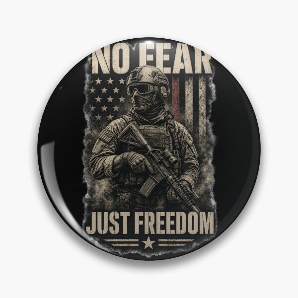 Item preview, No Fear Just Freedom - Patriotic Soldier American Flag designed and sold by FREENATION2026.