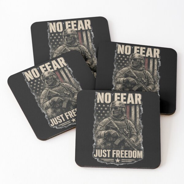 Item preview, No Fear Just Freedom - Patriotic Soldier American Flag designed and sold by FREENATION2026.