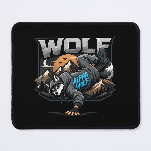 Item preview, Alpha Wolf Breakdance Streetwear | Urban Hip Hop Wolf Vector Graphic designed and sold by M.Store.