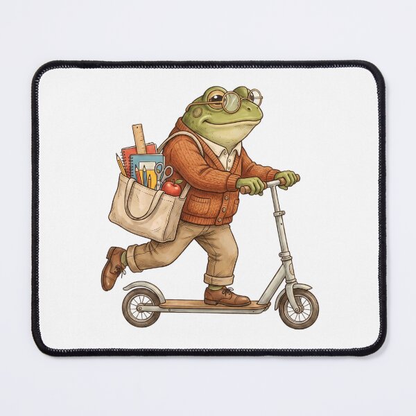Item preview, Cute Frog Teacher Riding Scooter designed and sold by LinaDesign Store.