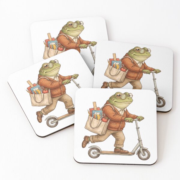 Item preview, Cute Frog Teacher Riding Scooter designed and sold by LinaDesign Store.
