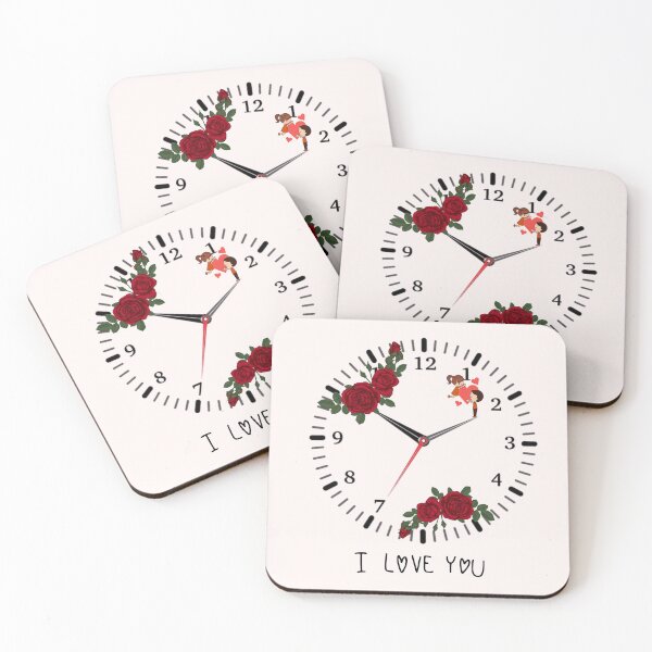Item preview, Romantic Floral Clock - I Love You designed and sold by A touch of creativity.