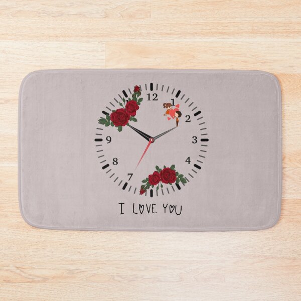 Item preview, Romantic Floral Clock - I Love You designed and sold by A touch of creativity.