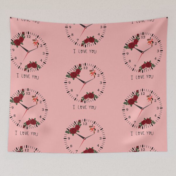 Item preview, Romantic Floral Clock - I Love You designed and sold by A touch of creativity.