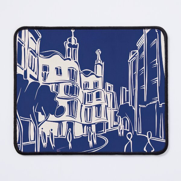 Item preview, Catalunya - Blue Abstract Art designed and sold by shadow-bloom.