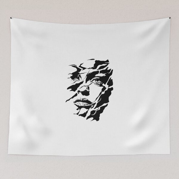 Item preview, Abstract Liquid Shadow Face Portrait - Dark Aesthetic Woman designed and sold by Macias123.