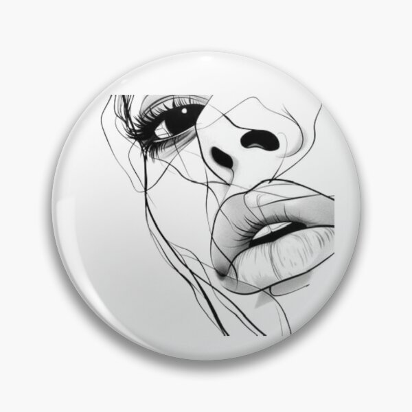 Item preview, Minimalist Woman Face Line Art - Moody Aesthetic Portrait designed and sold by Macias123.