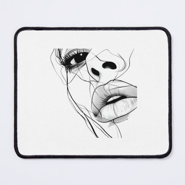 Item preview, Minimalist Woman Face Line Art - Moody Aesthetic Portrait designed and sold by Macias123.