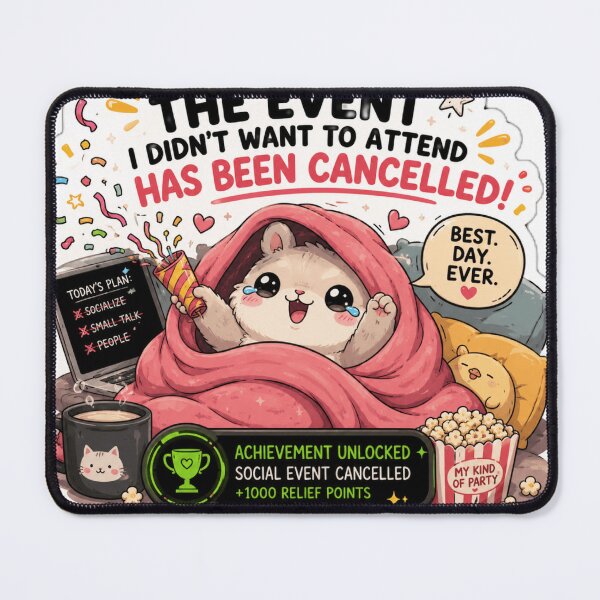 Item preview, Event Cancelled Funny Hamster Introvert Sticker Kawaii designed and sold by Desola-Studio.