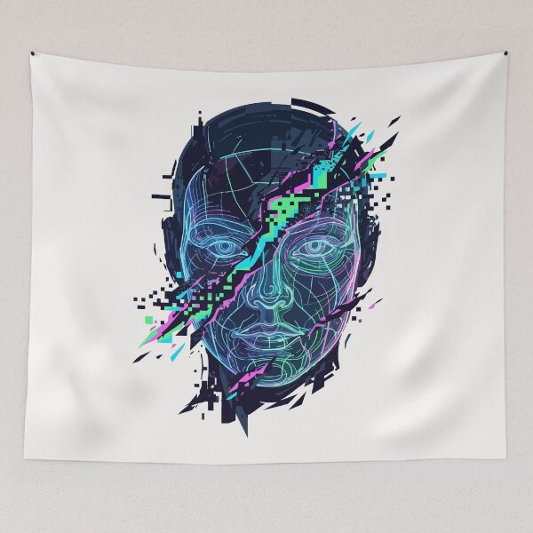 Item preview, GAN Glitch Face | Generative Adversarial Network Art designed and sold by Uglyandcute.