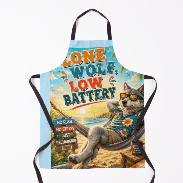 Aperçu de l'œuvre Lone Wolf Low Battery Design créée et vendue par BagFactoryUK.