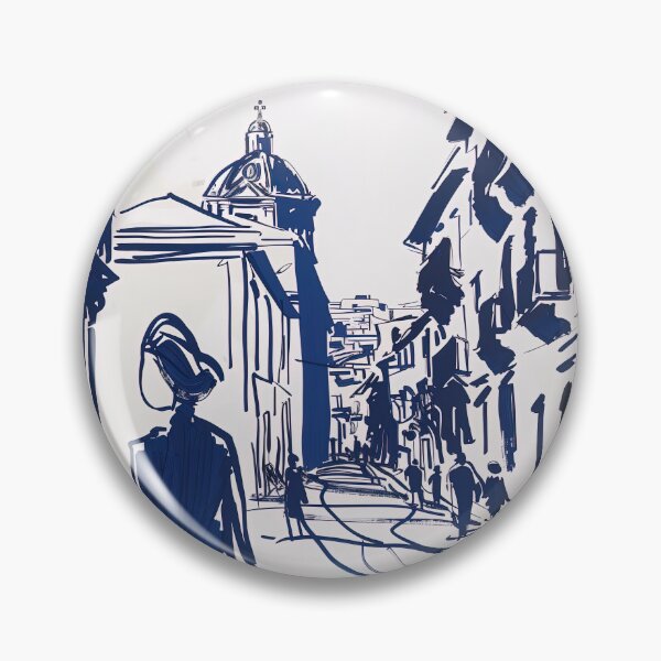 Item preview, Catania, Italy - Blue Abstract Art designed and sold by shadow-bloom.