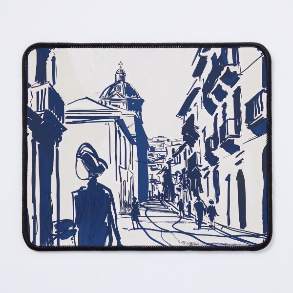 Item preview, Catania, Italy - Blue Abstract Art designed and sold by shadow-bloom.