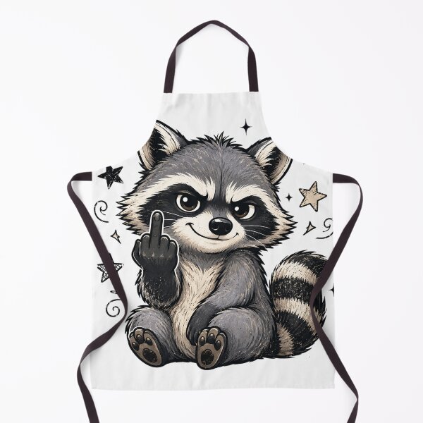 Item preview, Cute Sassy Raccoon Showing Attitude Funny Animal Cartoon designed and sold by LinaDesign Store.