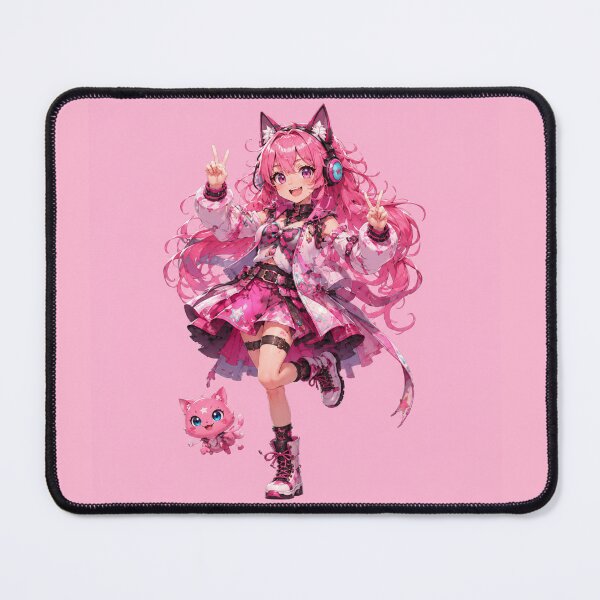 Item preview, Luna the Pink Catgirl designed and sold by LumatoneStudio.