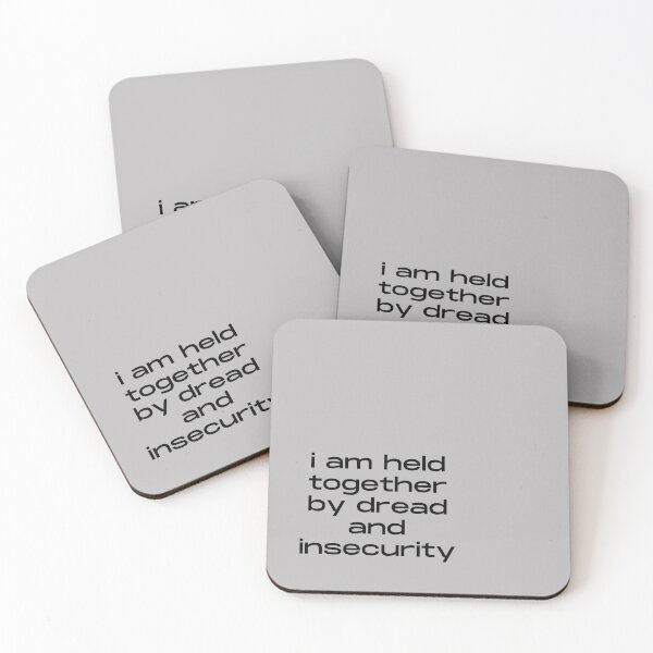 Item preview, I Am Held Together By Dread And Insecurity Minimalist Quote designed and sold by itsmostlyfine.