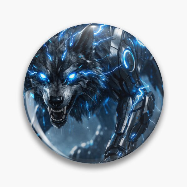 Item preview, Cyberpunk Neon Wolf: Futuristic Biomechanical Predator designed and sold by synthesisnft.