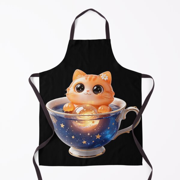 Item preview, Emerald Cat - Starry Teacup: A Sip of Galaxy Magic designed and sold by ABYSSLAB.