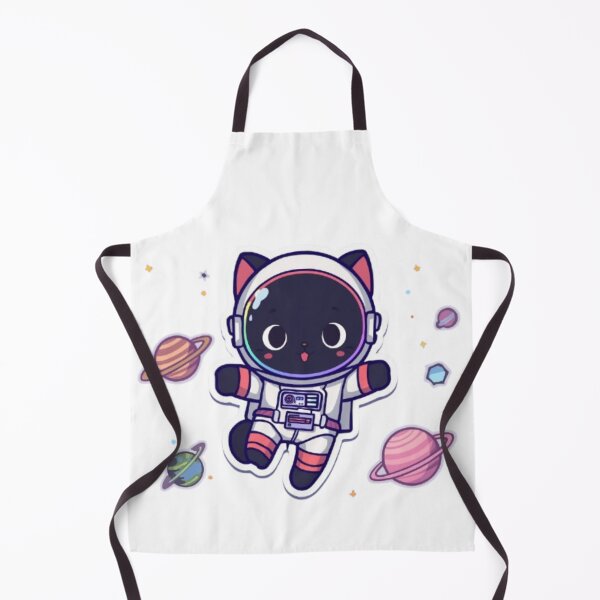 Item preview, Cute Black Astronaut Gamer Cat Kawaii Space Sticker designed and sold by Stylestickers55.