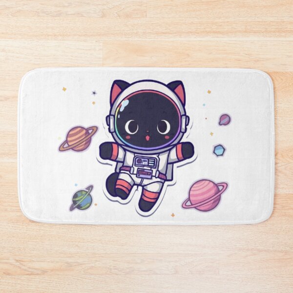 Item preview, Cute Black Astronaut Gamer Cat Kawaii Space Sticker designed and sold by Stylestickers55.
