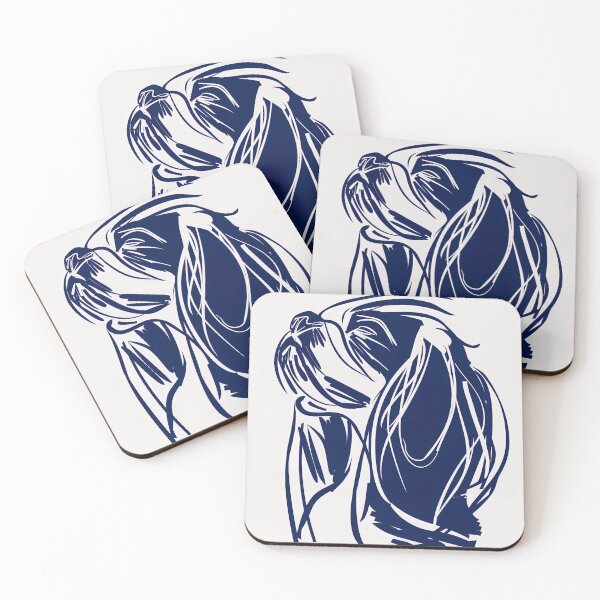 Item preview, Cavalier King Charles Spaniel - Blue Abstract Art designed and sold by shadow-bloom.