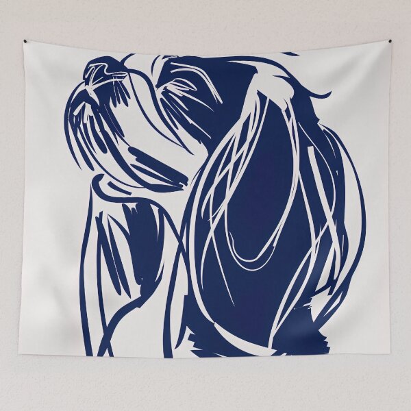 Item preview, Cavalier King Charles Spaniel - Blue Abstract Art designed and sold by shadow-bloom.