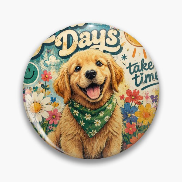 Item preview, Good Days Golden Retriever Retro Art designed and sold by S06PMarketing.