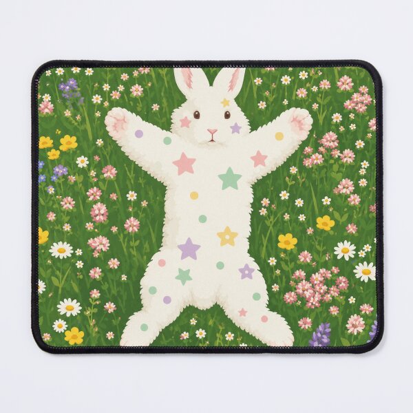 Item preview, Whimsical Bunny in Wildflower Meadow designed and sold by minbadesign.