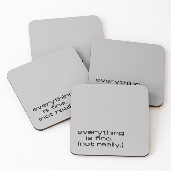 Item preview, Everything Is Fine Not Really Funny Minimalist Quote designed and sold by itsmostlyfine.