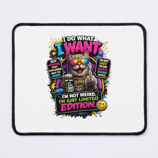 Item preview, Funny Middle Finger Cat Meme – Sarcastic Cat Quote T-Shirt Design designed and sold by ELVIN DESIGNS.